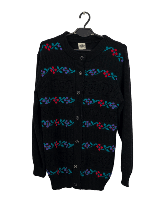 Sweter Vintage Kwiecisty Na Guziczki